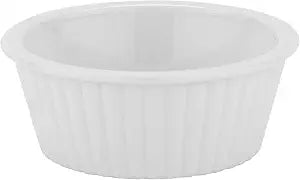 G.E.T. ER-402-W 2 oz. Fluted Ramekin, Break Resistant, San, White (Pack of 12)