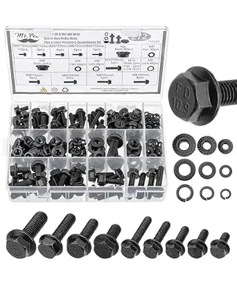 Mr. Pen- Nuts and Bolts Assortment Kit, 272 pcs, Black Carbon Steel