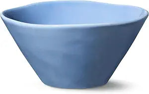 Cloudy Sky Stoneware Ice Cream Bowls Set of 4  6.25in Stoneware Dessert & Snack Bowls with Blue-Gray Marbled Glaze  Perfect for Ice Cream, Fruit, Nuts, Dips & Small Sides  Modern Tableware