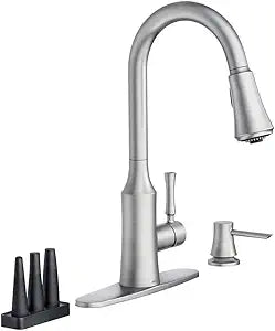 Moen Venango Single-Handle Pull-Down Sprayer Kitchen Faucet, Spot Resist Stainless
