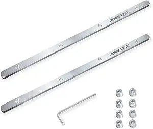 POWERTEC 71358 Track Saw Guide Rail Connector Set for Festool, Makita, DeWalt, and Triton | Pack of 2