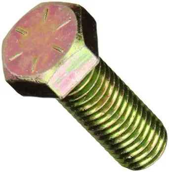7/16-14 x 3/4 Hex Head Cap Screws, Alloy Steel Grade 8, Zinc Yellow Plating (Quantity: 100 pcs) - Coarse Thread UNC, Fully Threaded, Length: 3/4 Inch, Thread Size: 7/16 Inch