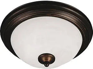 Maxim Lighting Essentials 3-Light Flush Mount | Rubbed Bronze Finish | Transitional Flush Mount | Ideal for Bedrooms, Hallways & Entryways | Dimmable | 5842MROI
