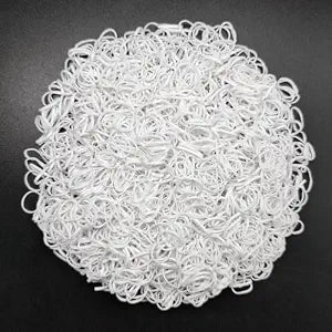 3200 Pcs Elastic Rubber Bands Small Hair Ties Hair Rubber Mini Hair Bands Hair Elastics Tiny Soft Holder Ponytails for Girls (White)