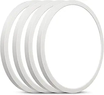 SunRider 4-Pack LED Flush Mount Ceiling Light Fixture, 5000K Daylight White, 2400LM, 12 Inch 24W Round Flat Recessed Lamp, 240W Equiv., Non-Dimmable