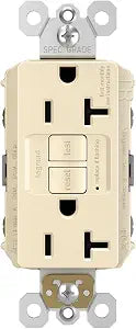 Legrand radiant 20 Amp Tamper Resistant GFCI Duplex Outlet Light Almond 1pk