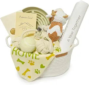 Puppy Welcome Home Gift Box  New Puppy Gift Basket with Toys, Slow Feeder & Milestone Card, Perfect Puppy Starter Kit for New Dog Owners