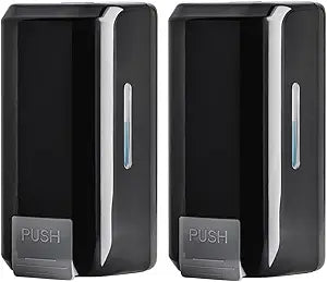 Wall Mounted Soap Dispenser with Large 34 oz. Capacity (2-Pack) - Black Commercial Hand Soap Dispensers or Hand Sanitizer Wall Mount Units That Hold 25 pct More Than Other Brands - ADA Compliant