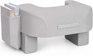 Soft Reading Pillow - Arm Rest Lap Desk Pillow for Adult - Premium Foam Bed Rest Pillow for Reading Working Playing Game or Sitting in Bed Floor Sofa(Grey)