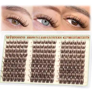 Dark Brown Lash Clusters Wispy Eyelash Clusters Natural Fluffy Lash Cluster