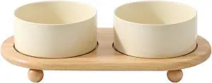 Havniva Raised Cat Bowls Water Bowl 6.1 Elevated Ceramic Cat Food and Water Bowl Whisker Friendly Pet Food Bowls for Indoor Cats, Wide Cat Water Dish Prevent Whisker Fatigue Non Slip Cat Feeder
