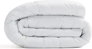 Molithe Duvet Insert 100% Cotton Comforter Shell Winter Heavyweight, Australian Wool Cotton Filling, Noiseless Temperature Regulation Breathable Comfortable Wool Bedding for Luxurious Sleep Queen