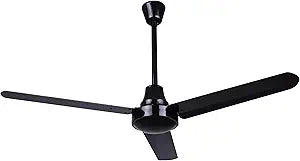 Canarm CP48D10N 48-Inch Industrial DC Ceiling Fan, High-Performance, Black, Downrod Mount, Energy-Efficient Cooling for Commercial & Residential Use