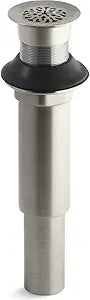 Kohler K-7108-BN Grid Bath Sink Drain w/Snowflake Design Nickel
