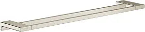 hansgrohe AddStoris Modern Double Towel Bar in Polished Nickel, 41743830