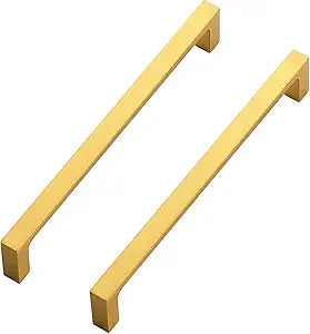 Ravinte 30 Pack Solid 6-1/4 Inch Kitchen Square Cabinet Handles Brushed Brass Drawer Pulls Kitchen Cabinet Hardware Handles