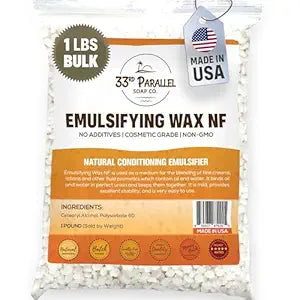 Non-GMO Emulsifying Wax NF Pastilles (1 LBS / 16 OZ) 100% Natural Plant Derived | For Lotions, Creams, Soap Making, Hair Products | Cosmetic Grade | Product of USA | 1 POUND