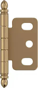 Amerock 3/4" Partial Wrap Champagne Bronze Decorative Cabinet Hinge