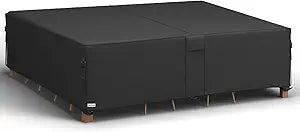 MR. COVER Heavy Duty Patio Furniture Covers, 900D Outdoor Furniture Cover Waterproof , Large Patio Set Covers Waterproof Outdoor for Dining Table and Chairs Combo, 113 x 76 x 28 Inch, Black