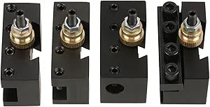 4pcs Quick Change Tool, Mini Lathe Post Holder Kit Boring Blade Turning Facing Holder Set