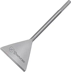 SDS Max Chisel, 6 Inch Wide Floor Scraper Tile Removal Scraping Chisel Bits, Steel Flat Shovel Bit Tool for Removing Floor, Concrete Mortar Thinset with SDS Max Shank Rotary Hammer Drills