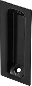 Prime-Line N 73428 1-3/8 in. Closet Door Pull, Oblong, Solid Brass, Matte Black Finish (2 Pack)