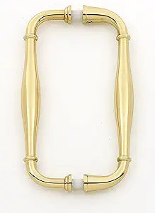Alno G726-6-PB/NL Alno G726-6 Charlie's Luxury Traditional 6" Center to Center Back to Back Door Pulls - Shower Door Handles