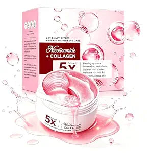 80 Pcs Nicotinamide Under Eye Patches, Collagen Masks for Wrinkles Eye Bags