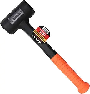 WEDO Rubber Mallet Hammer with Fiberglass Handle 56oz(3.5 lb), Dead Blow Hammer, Shockproof Design, 16mm Maximum Thickness Striking Surface,390mm Length