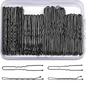200 Pcs Bobby Pins U Shaped Hair Pins Kit for Women, Black