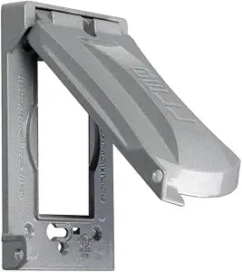 BELL 1-Gang Weatherproof Universal Metal Flip Cover, 12-in-1, Gray