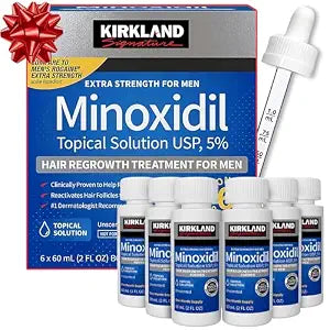 Minoxidil for Men 5% Liquid Hair Regrowth Treatment, 6-Month Supply