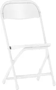 Flash Furniture Kids White Plastic Folding Chair