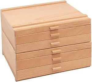 HG Art Concepts Artists Storage Chests - Premium Studio Organizer for Paint Tubes, Brushes, Pecils, Markers, & More! - 3 Drawer - 2 Pack