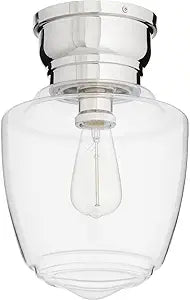 Quorum 3239-9-62 Transitional One Light Ceiling Mount in Polished Nickel finish,