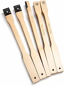 Tru-Lamb Floor Scrapers, 5 Pack, Paint, Stain & Varnish Removal Tools with Red Devil Blades, Professional Scrapers for Surface Prep and Finish Removal (5 Pack, 18" x 1.5")