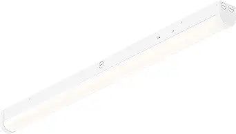 Maxim Lighting Workshop 48" 1-Light Flush Mount | White Finish | Acrylic Shade | Modern Flush Mount | Ideal for Bedrooms, Hallways & Entryways | Dimmable Damp Rated | 57525WT
