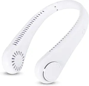 Brookstone - Rechargeable Neck Fan with LED Light and 3 Cooling Speeds