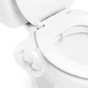 Brondell Fresh Spa Adjustable, Bidet Attachment FSA-25 for Toilet Seats with Adjustable Single Nozzle, Side Arm Control, Thin Profile, White (Dual Temperature)