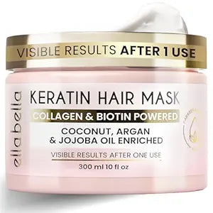 ELLA BELLA® Keratin Hair Mask, Deep Conditioning Hair Repair Treatment