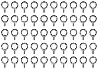 US STAINLESS 50 Pieces Stainless Steel 316 Lifting Eye Bolt 1/4" UNC Marine Grade Pitch of 20