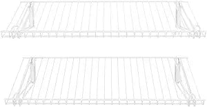 Rubbermaid Configurations 26" Shelving Kit, Set of 2 Shelves (Uprights not included), White, Expandable, Organization for Home/Laundry/Bathroom/Mudroom/Pantry/Linen Closet/Garage