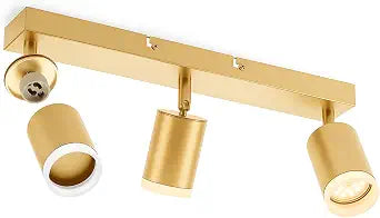 Bojim Gold 3 Light LED Track Lighting Fixtures Ceiling Mount for Kitchen