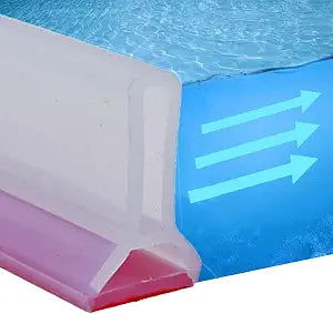 Collapsible Shower Threshold Water Dam Water Barrier for Shower and Retention System and Keeps Water Inside Threshold Dry and Wet Separation Suitable for Bathroom and Kitchen (78Inch, Transparent)