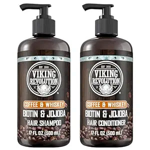 Viking Revolution Mens Shampoo & Conditioner Set - Coffee Whiskey - 17 oz