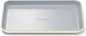 Caraway Nonstick Ceramic Small Baking Sheet (9x13)  Non-Toxic, PTFE & PFOA Free  Oven Safe  Aluminized Steel Core  Mini Sheet Pan for Baking, Roasting & More - Cream