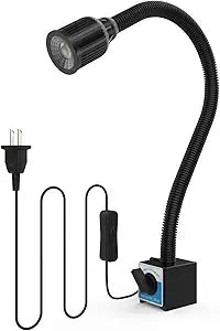 Magnetic Work Light, 1320 Lumens LED Lathe Machine Light with Flexible Gooseneck and Magnetic Base, Shop Tool Lamp for Lathe, Work Bench, Sewing Machine, Grill, Industrial Lightin