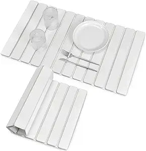 Large Stone Dish Drying Mats for Kitchen Counter, 28"(L)16"(W), Fast Drying Collapsible Dish Drying Mat, Eco-Friendly Absorbent Diatomaceous Earth Mats for Dishes Bottles Cups, Match Any Countertop