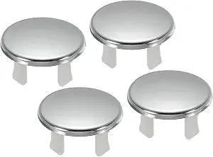 PATIKIL Sink Overflow Ring, 3Pcs Sink Trim Cover Basin Trim Insert in Hole Round Covers Caps for Kitchen Bathroom, Silver