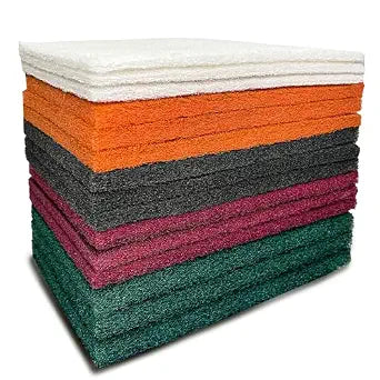 Hand Pads Coarse Medium Fine Superfine 5 Different Specifications Assortment General Purpose Scouring Pad ldeal for Garden Tools and Grills, Automotive Body Tools 15 Pack 6 x 9 Inch